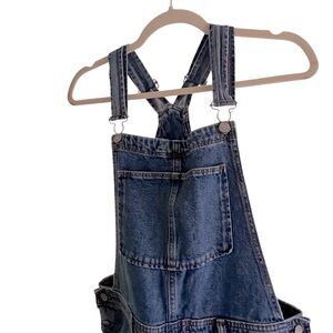 &Denim Blue Distressed Denim Overalls – Women’s 10